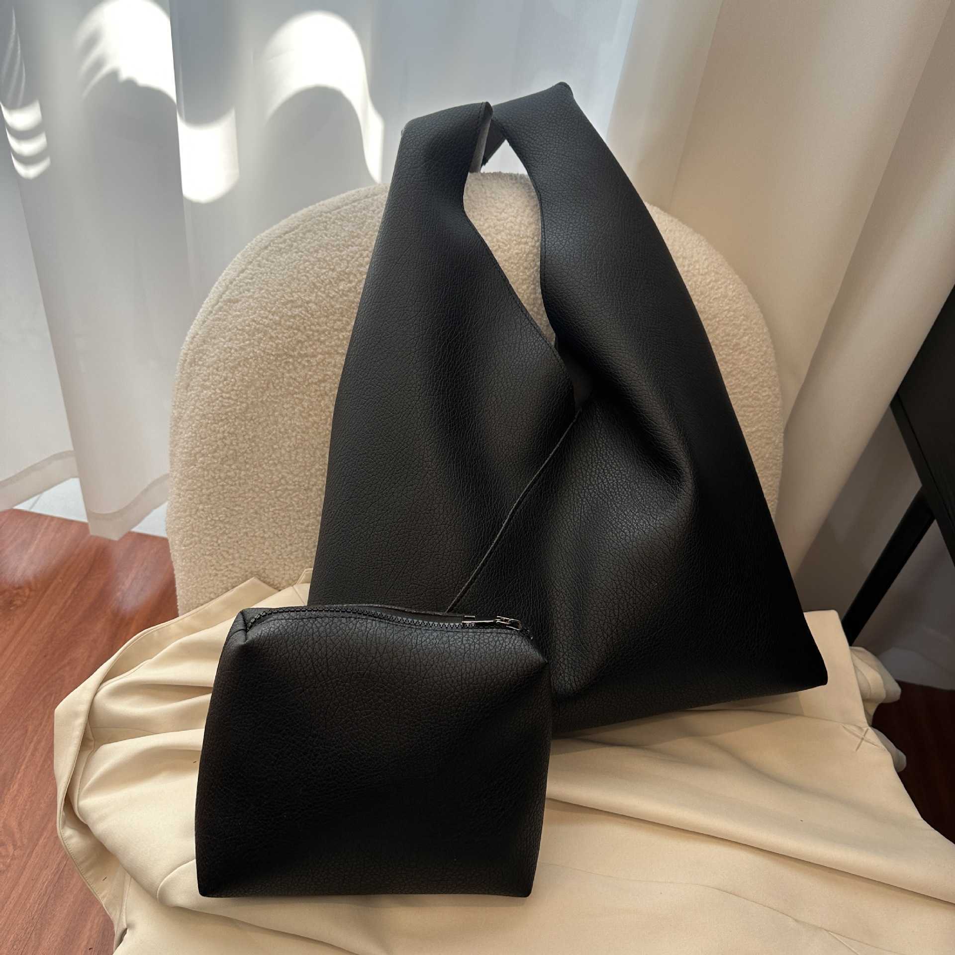 Soft leather texture tote bag trendy simple shoulder bag women's fashion crossbody bag large capacity mother child bag, women's bag 241215