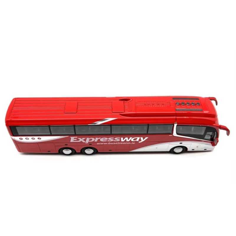 Die casting 1 76 ratio high-speed bus I6 alloy car model Exquisite finished product simulation toy collection gift X241209