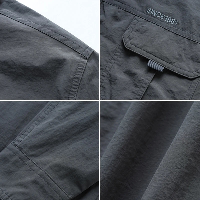 Hiking fishing military tactical shirt mens breathable quick drying long sleeved cargo workwear outdoor UV 241209