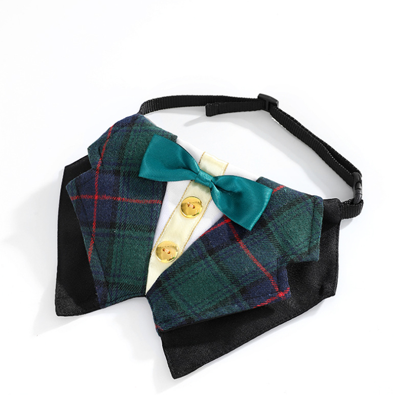 Pet Suit Tie Cat Drool Collar Britih Style Adjutable Dog Clothe Scarf Decoration Yle377