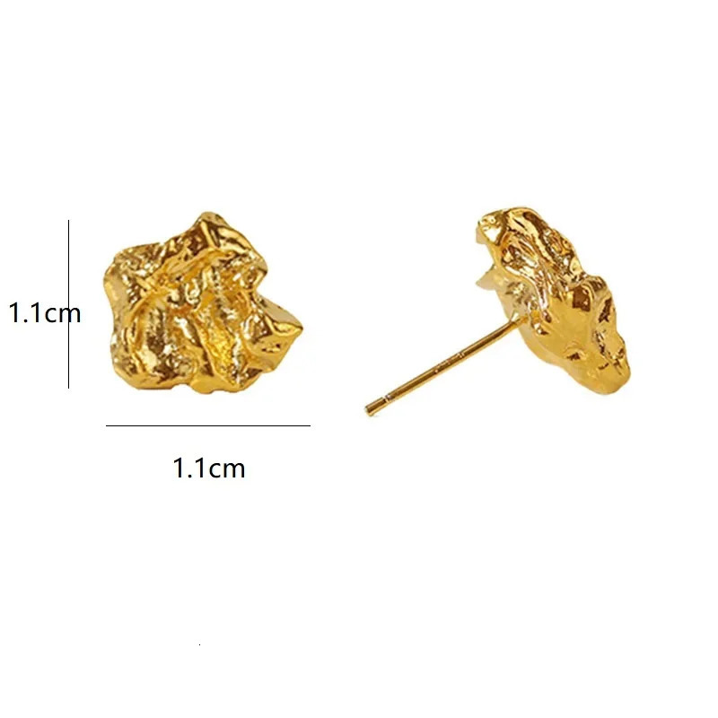 FUQI Diamond Stud Womens Irregular Earrings Exquisite Stainless Steel Earrings Womens Minimalist Elegant Fashion Jewelry Party 241209