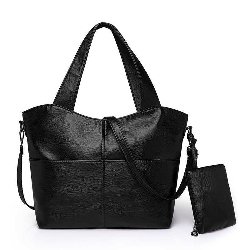 Women's bag handbag large capacity middle-aged mother soft leather shoulder crossbody bag trend 241215