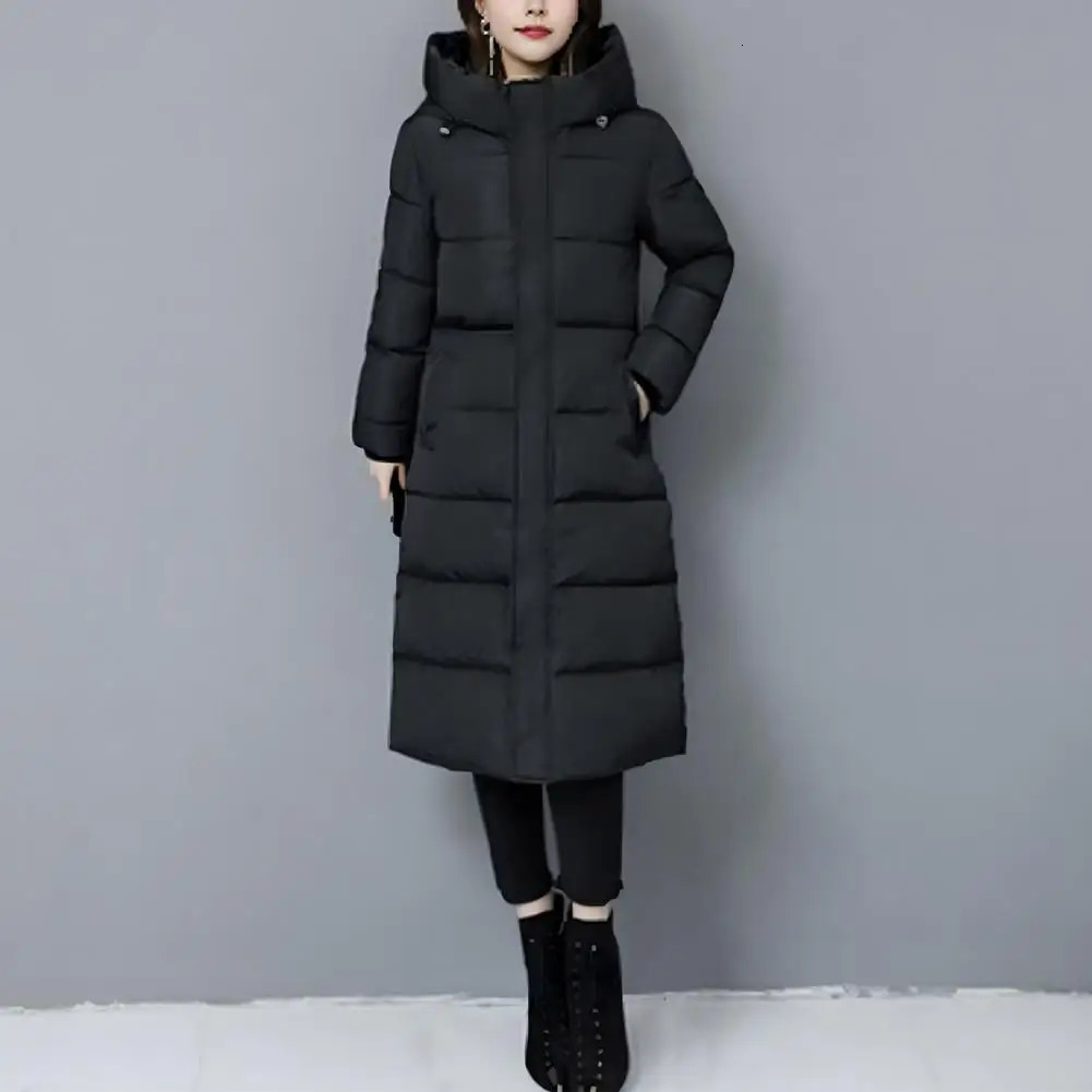 Womens thick bottomed cotton coat turtle neck down 2024 winter womens jacket padded park 241209