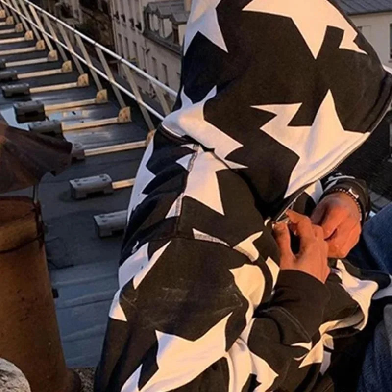 Oversized Long-sleeved Zipper Top Casual Hoodies Harajuku Jacket Letter Print Coat Men Women Jackets pink Zip Hooded Sweatshirt 241209