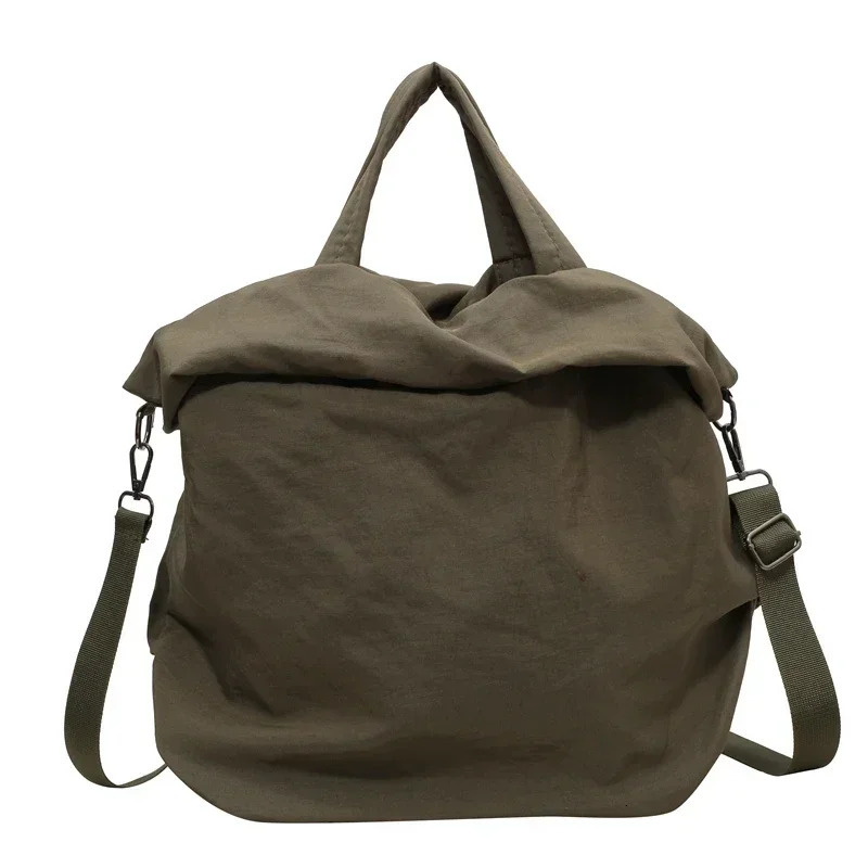 Nylon Solid Color 2024 High Quality Shoulder Bag Zipper Versatile Fashion Handbag Soft Large Capacity Crossbody 241203