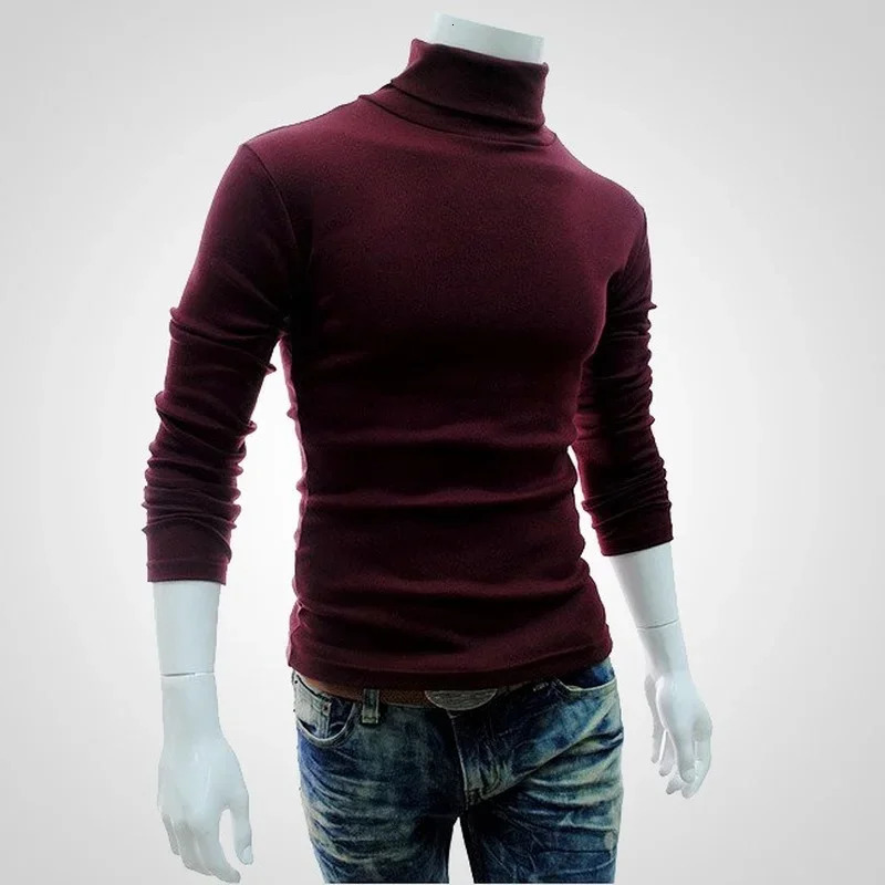 Spring thin mens turtle neck sweater black fleece mens clothing pure cotton Harajuku knitted sweater mens solid fleece top 241205