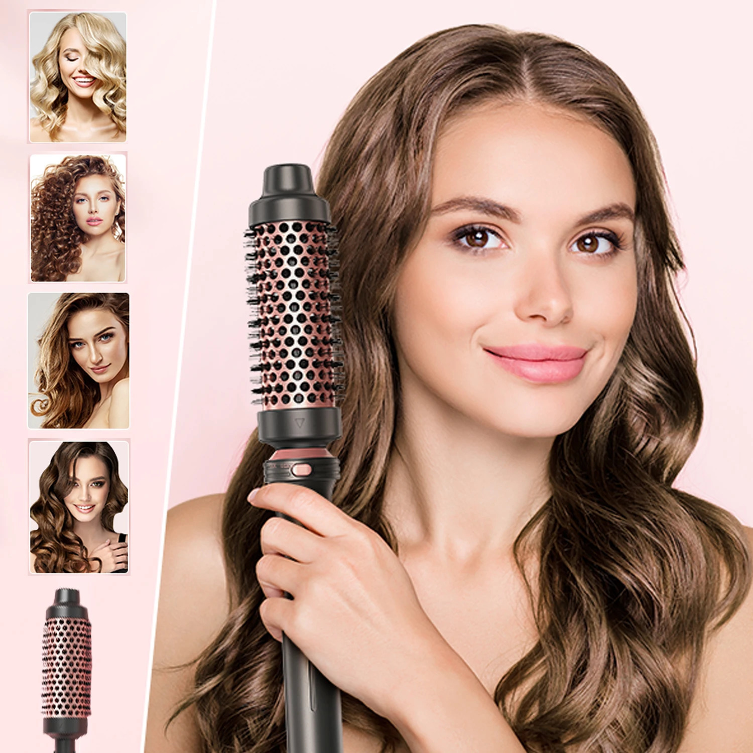 Professional 3 In 1 Fast Heat Curly Hair Iron Tools Devices Speeds 410 F Multifunctional Hair Styling Appliances Brush for Women 241209