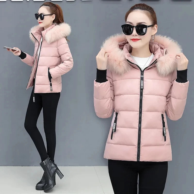 Womens Winter Parka Coat Korean Version Loose Lady Cotton Padded Outerwear Temperament Casual Ladies Down Jacket 241209