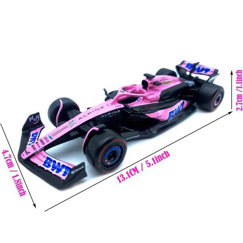 1 43 Bburago Alpine F1 Team A523 BWT Pink Version #10 #31 Model Car Toys Diecast Formula Racing Alloy Luxury Vehicle Kids Gifts X241209