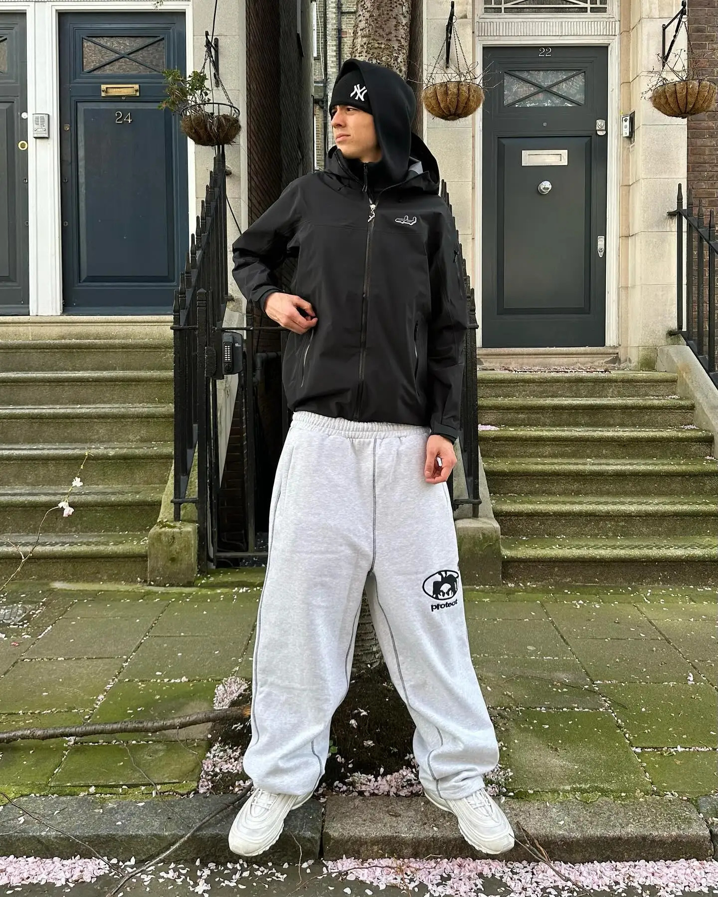 Streetwear Men Women PROTECT Long Pants Harajuku Letter Graphic Embroidered Sweatpants Y2K Gothic Casual Baggy Straight Trousers 241203Z