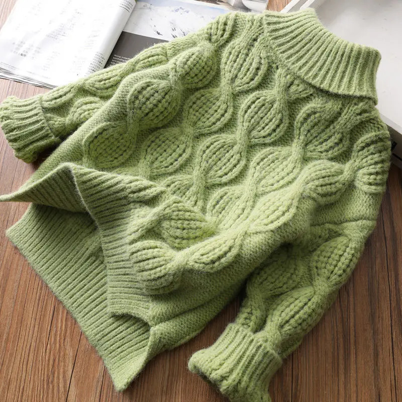 Milancel Kids sweaters Turtleneck Girls Knitwear Chidren Pullover warm Kids bottom tops 241210