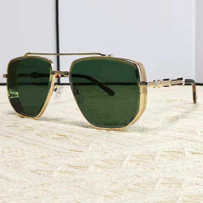 CB Oversized Steampunk Sunglasses Men Gothic Glasses Pilot Luxury Brand Designer Golden Retro Large Vintage Y2K Futuristic Cool Personalized Big Squar