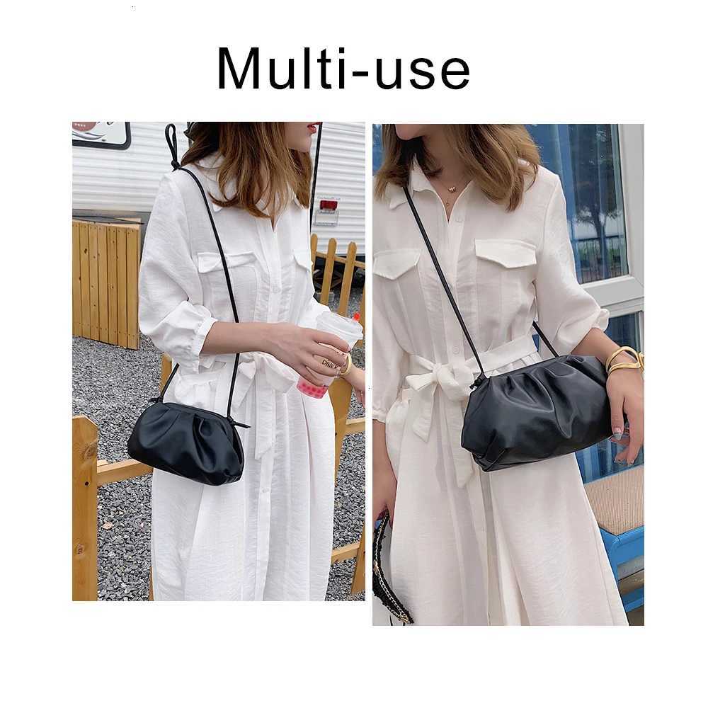New Womens Clutch Evening Party Bag Large Folded Pillow Bag Korean Leather Handbag Z241210