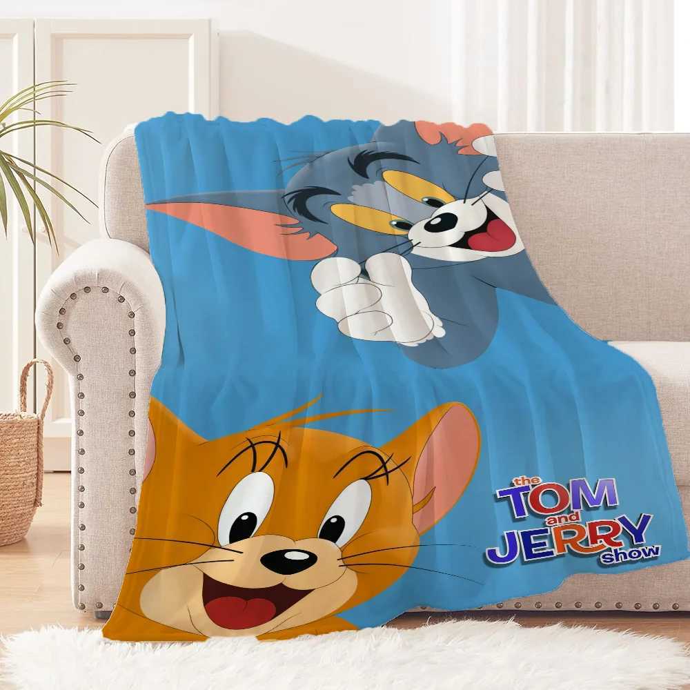 Funny Blanket for Sofas Tom and Jerry Sofa Blankets Characters Luxury Bedding Home and Decoration Bed Throw Blankets King SizeXJ241210