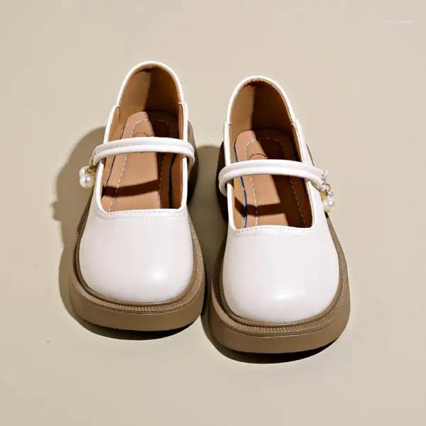 2025 NEW Casual Shoes Korean Shallow Mouth Female Footwear Pearl Decorateion Slip-on Oxfords Women's Autumn Dress Beading Slip On Leath zhanyishe