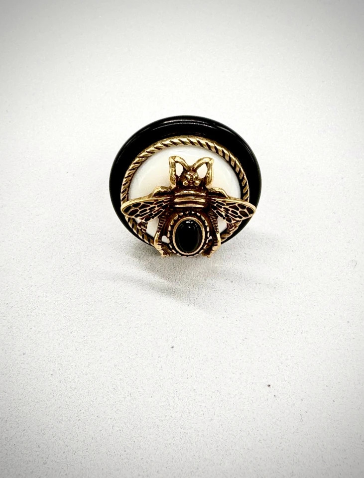 European and American fashion trends retro literature elegant and cute spirit bee rings jewelry sets 241209