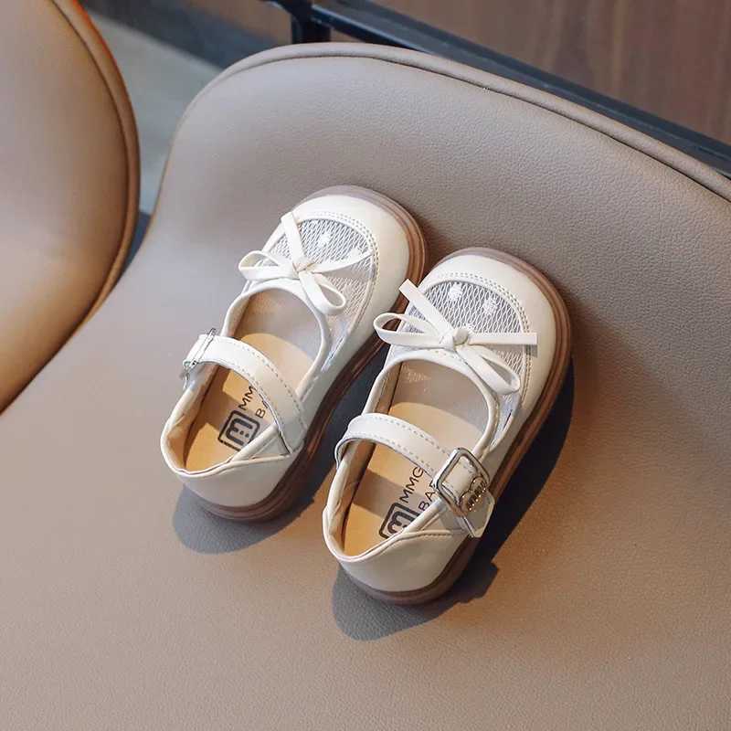 2023 Spring Autumn Baby Toddler Girl Shoes Mesh Breathable Children Leather Shoes Girls Princess Flats Mary Jane ShoesXJ241209
