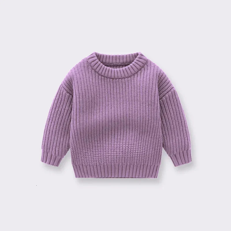 0-6T born Baby Sweater Boys and Girls Winter Clothing Warm Thick Knitted Pullover Top Baby Long Sleeve Basic Knitted Set 241210