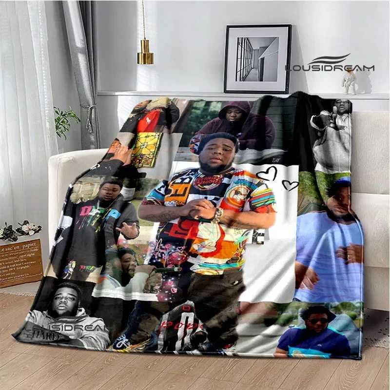 Rapper rod wave printed blanket Warm Flannel Blankets Soft and Comfortable blanket Home Travel Blanket bed linings Birthday GiftXJ241210