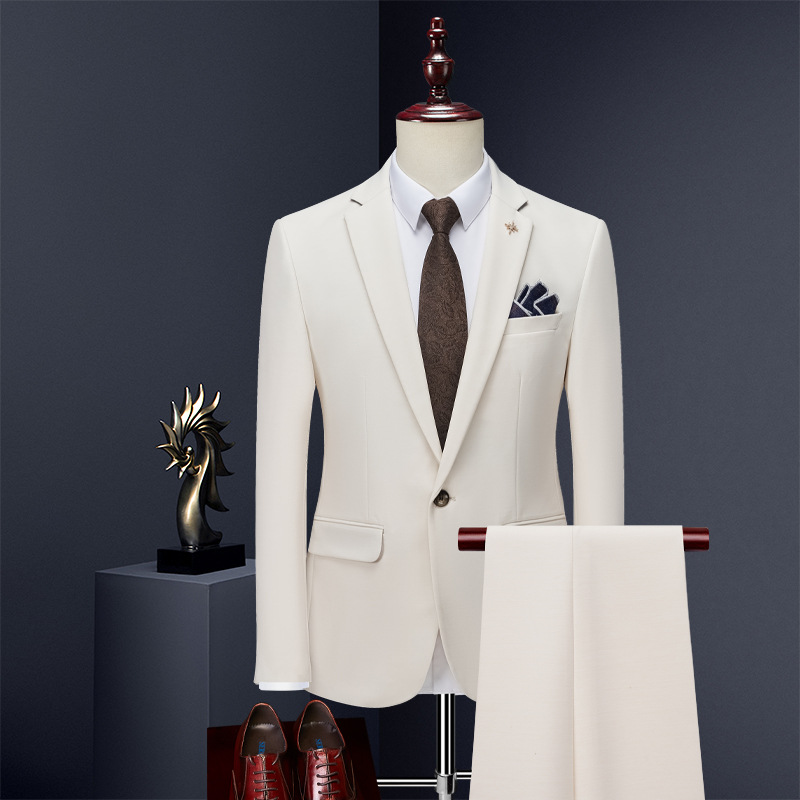 X719 Men's suit three-piece suit slim Korean style small suit business suit groom best man wedding dress