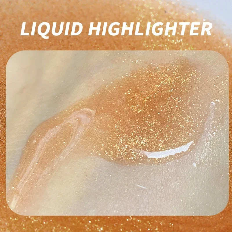 Diamond Liquid Highlight Waterproof High Gloss Glitter Body Bronzer Highlight Long-lasting Wear Face Contour Makeup 241209