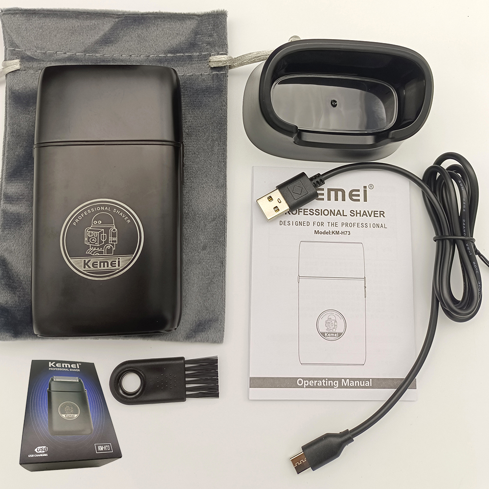 Pro Triple Foil Shaver Rechargeable Beard Trimmer Barber Electric Cordless Razor Close Bald Head Shaving Hine For Men