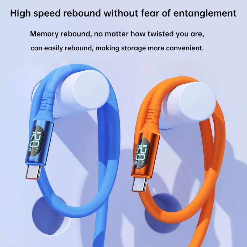 6A 120W USB C To Type C Cable For Samsung S24 iPhone 15 16 Pro Max Macbook Xiaomi 15 POCO PD Fast Charging Charger cable