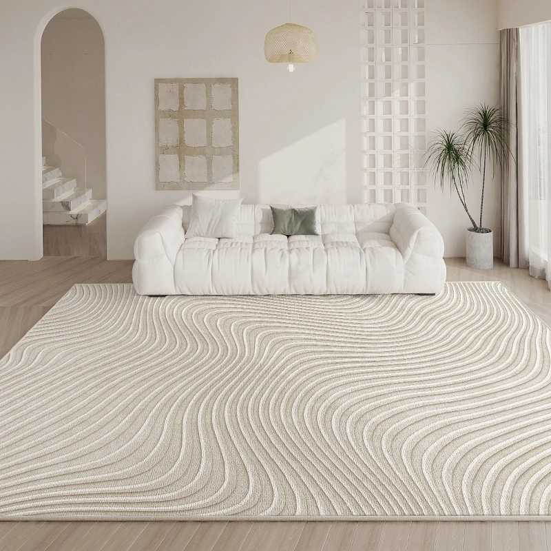 light luxury cream style French carpet fashion living room carpet Home Carpet Simple Cloakroom Decorative Carpets Washable Rugs Z241209