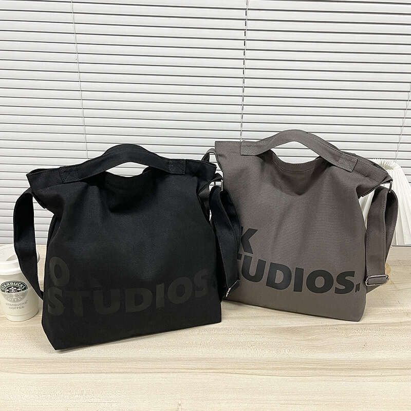 Canvas Women's Single Shoulder Crossbody Bag, College Student Class, Japanese Art, Simple, Large Capacity Korean Version Cloth Bag B3