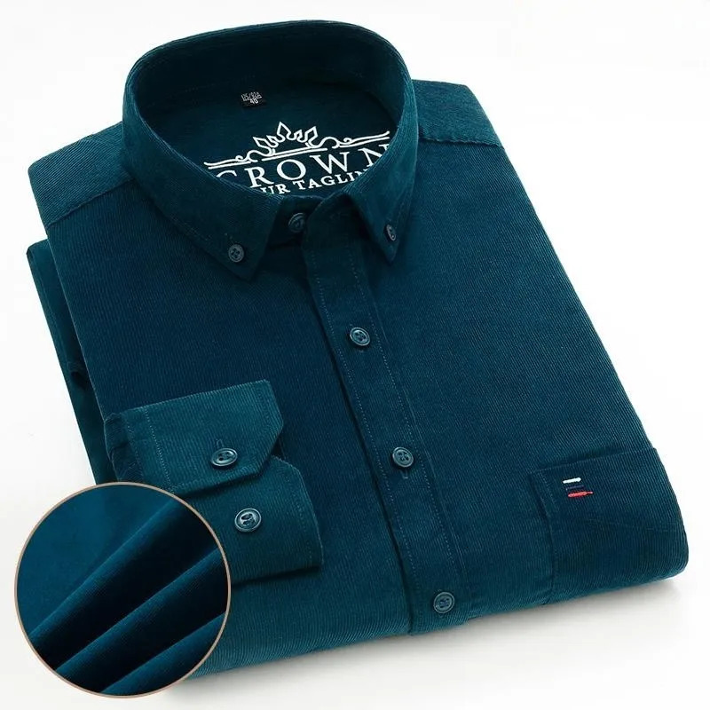 Cotton Corduroy long sleeved mens retro durable scratch resistant casual jacket 241209