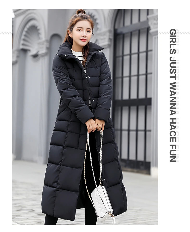Winter clothing womens fur Parkas quilted jacket thick coat warm long hooded autumn Pdded 241209