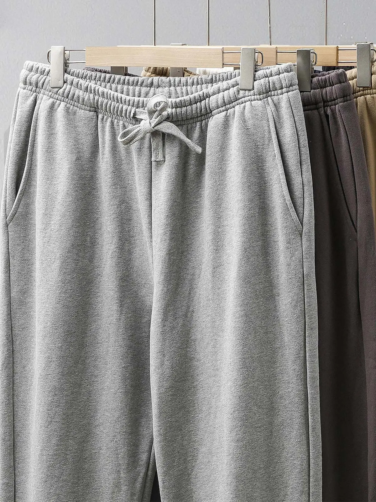 DUKEEN 500G Heavyweight Men Sweatpants Spring and Autumn 100 Cotton Loose Casual Sport Jogger Pants Mens Drawstring Trouse 241203Z