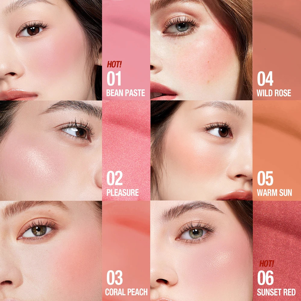 Liquid Blush Face Blusher Moisturizing Long Lasting Natural Silky Weightless Matte High Pigment Matte Blush Face Makeup 241209