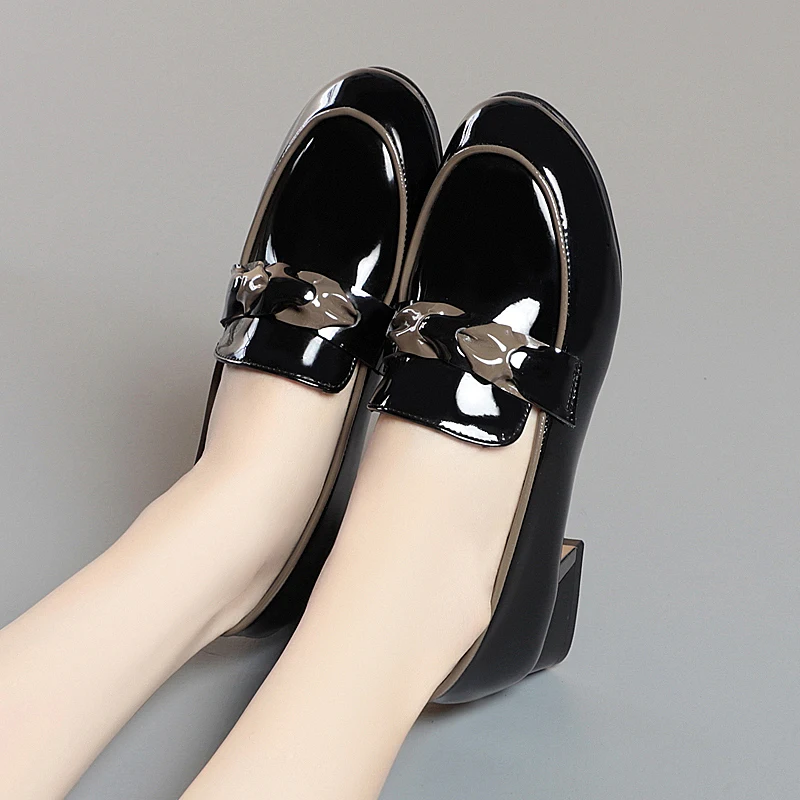 AIYUQI Loafers Women Autumn Genuine Leather Women's Shoes Slip-on Pedals British Style Fashion Shoes Ladies