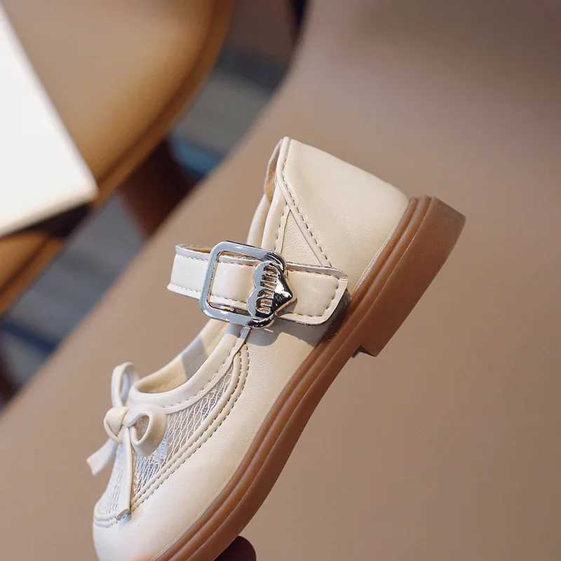 2023 Spring Autumn Baby Toddler Girl Shoes Mesh Breathable Children Leather Shoes Girls Princess Flats Mary Jane ShoesXJ241209
