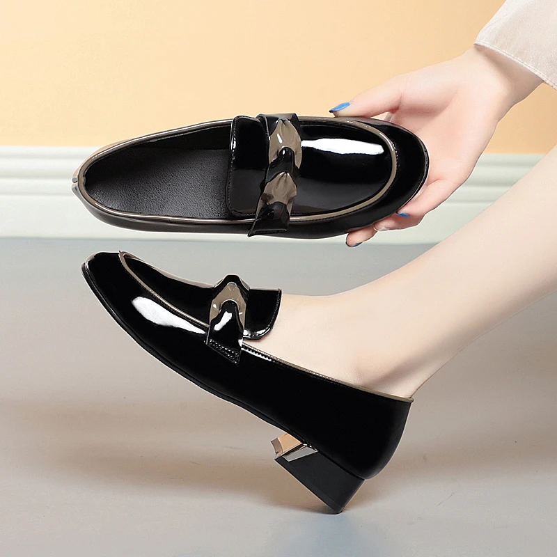 AIYUQI Loafers Women Autumn Genuine Leather Women's Shoes Slip-on Pedals British Style Fashion Shoes Ladies