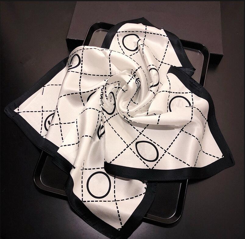 Women Designer silk Scarf fashion brand wrap Head scarfs square silk twill Pashmina Scarves shawl pleated birthday gift Easy to match Soft Touch size 70*70CM