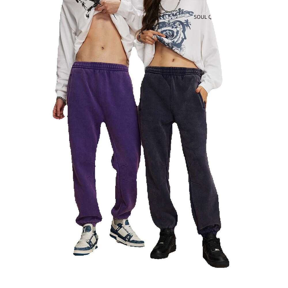 2024 Autumn/Winter 360g Veet Wax Printed Retro Toe Tight Guard Trendy Brand Casual Sports Pants for Men