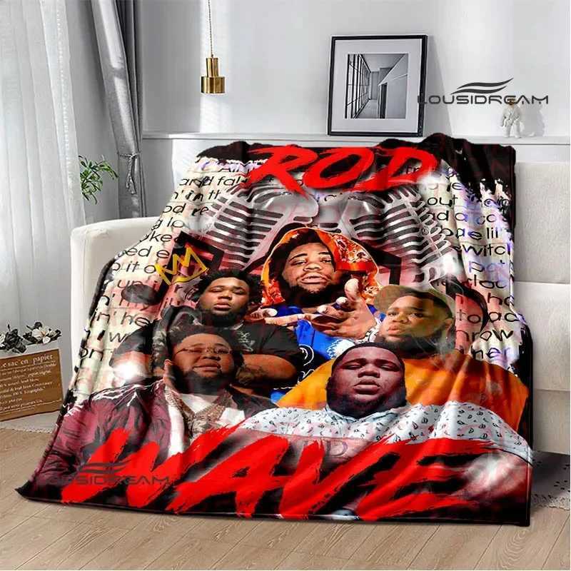Rapper rod wave printed blanket Warm Flannel Blankets Soft and Comfortable blanket Home Travel Blanket bed linings Birthday GiftXJ241210