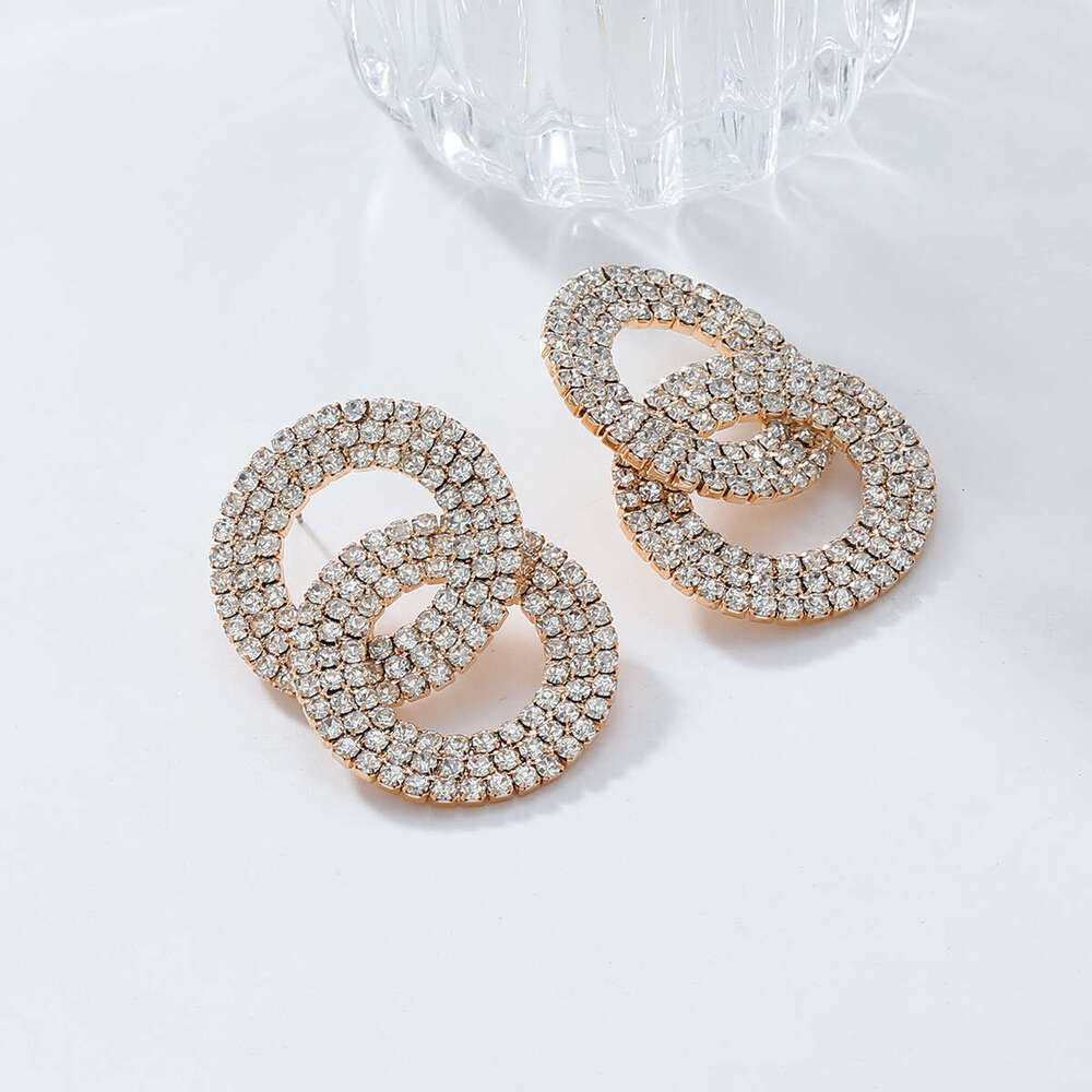 New Round Cross with Advanced and Fashionable Style Water Dia Earrings, Sparkg Accessories for Women's Earrings