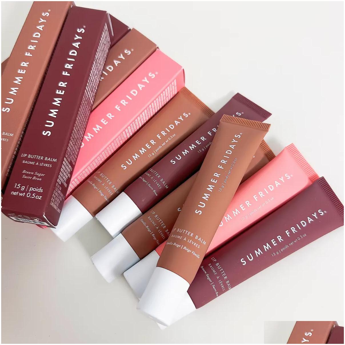Gloss Butter 15G Summer Fridays Balm Liquid Lipstick Moisturizes Smooth Glaze Lipgloss Oil Jelly Pink Sugar Vanilla Beige 05Oz Sf Lip Dhvgp