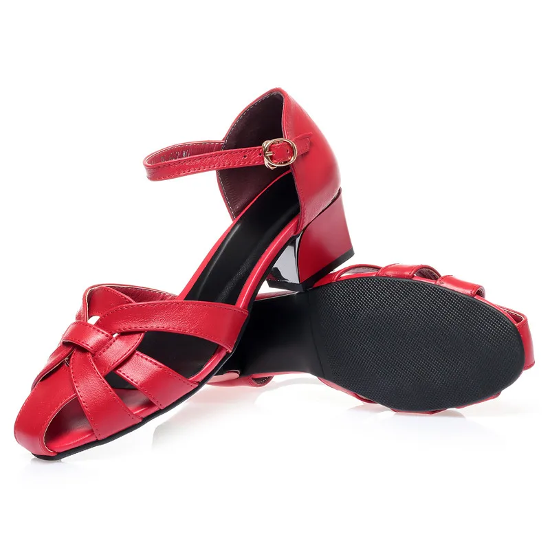 AIYUQI Sandals Women Summer Genuine Leather Women Sandals Large Size Hollow Fashion Ladies Shoes