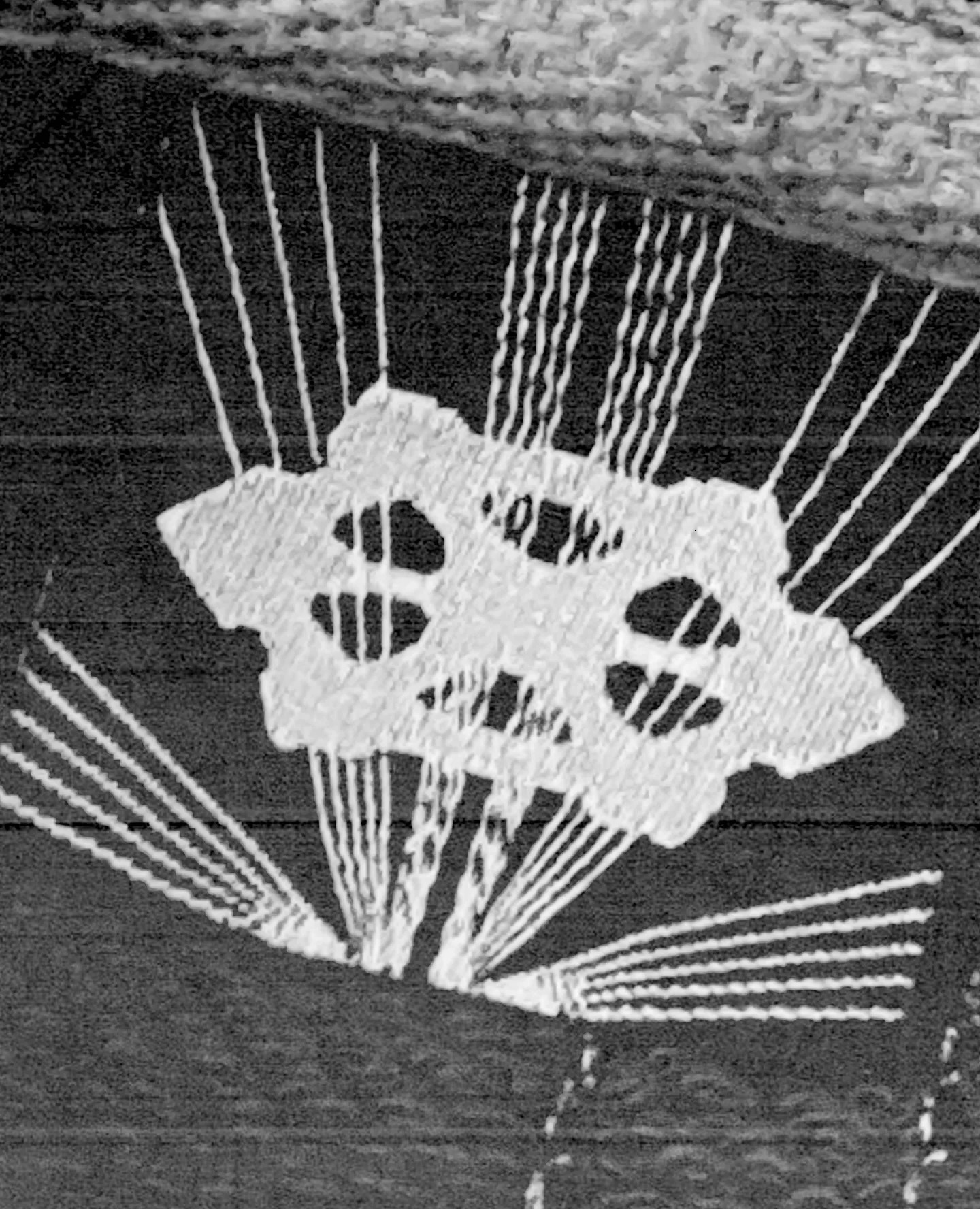 GLEAM Retro Gothic Fashion Zipper Hoodie Mens Punk Rock Line Geometric Pattern Embroidery Loose Jacket Thick Coat 241205