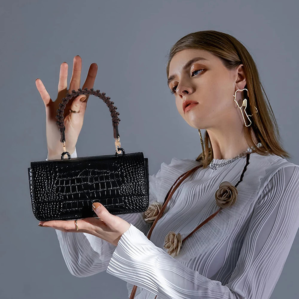 Knitted leather substitutes for handles shoulder straps handbags shoulder bags shoulder straps womens buckets handbags DIY handmade accessories 241205