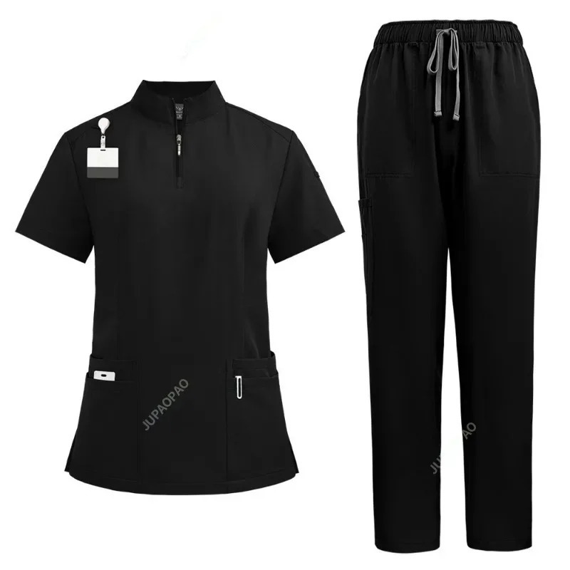 Unisex Uniforms for V-neck Nurse Scurbs Set Women Hospital Doctor Workwear Oral Dental Surgery Work Uniform Short Sleeve 241209