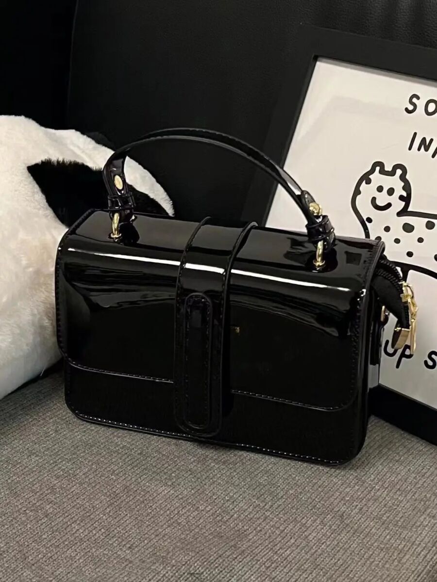 New unique glossy small square women s autumn and winter new designer fashionable multifunctional single shoulder commuting trendy crossbody bag bag
