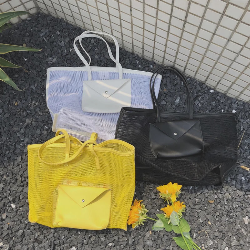 Arrival Womens Shoulder Bag Fashion Waterproof Handbag Beach Hollow Outer Bag Large Capacity Womens Travel Shopping Bag 241205