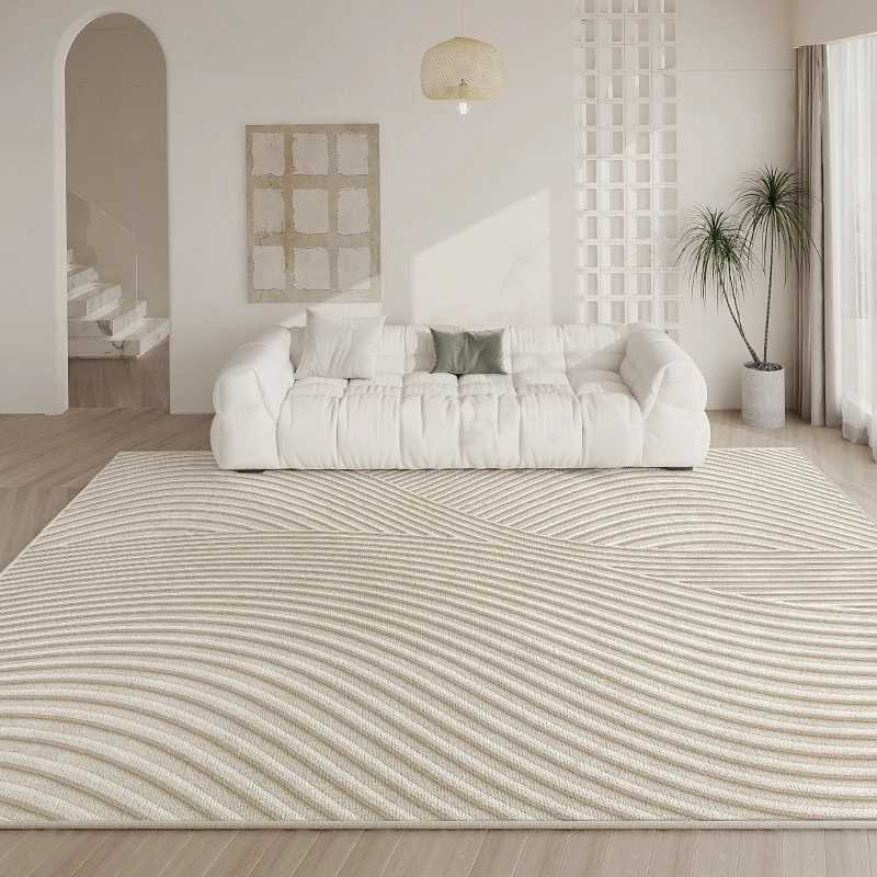 light luxury cream style French carpet fashion living room carpet Home Carpet Simple Cloakroom Decorative Carpets Washable Rugs Z241209