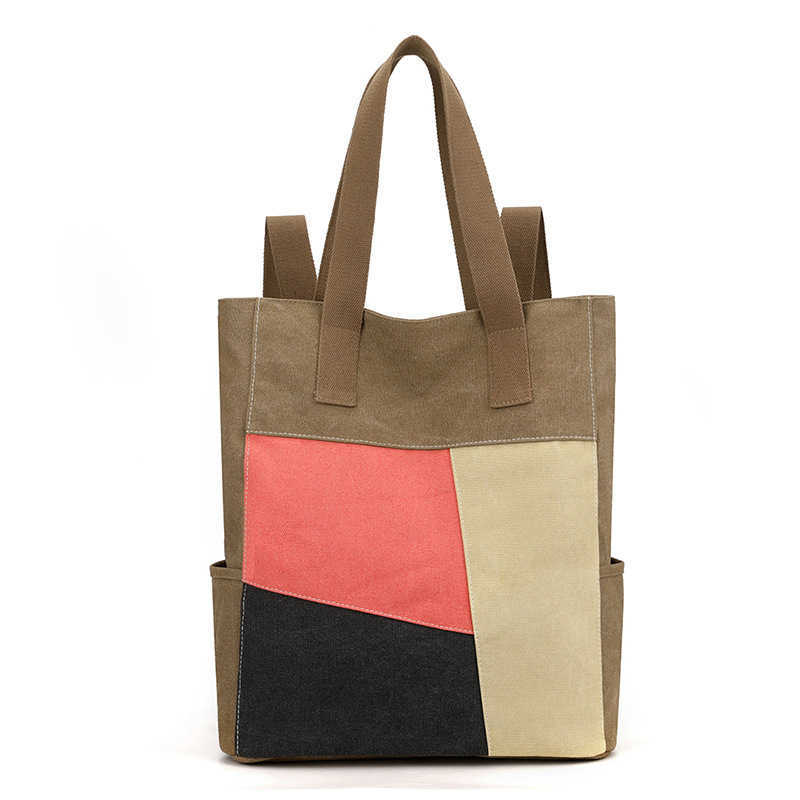 Shoulder Bag Women's Bag Trendy Versatile Large Capacity Handheld Cross Shoulder Backpack Fashion Canvas Bag 241215