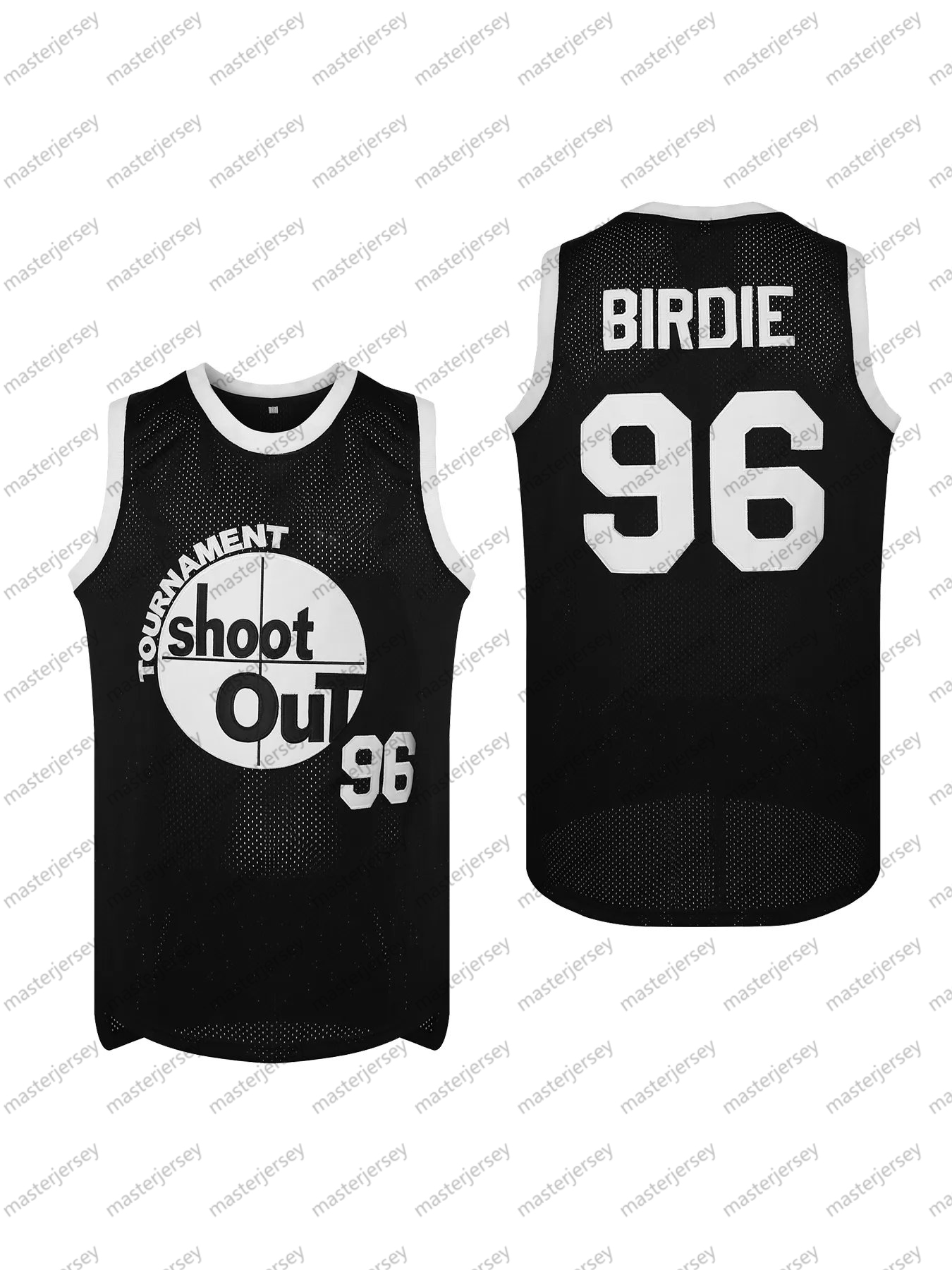 #96 BIRDIE Men's Sports Team Basketball Jersey Polyester Knit Fabric Embroidered Letters & Numbers Crew Neck Sleeveless Training Vest Jerseys